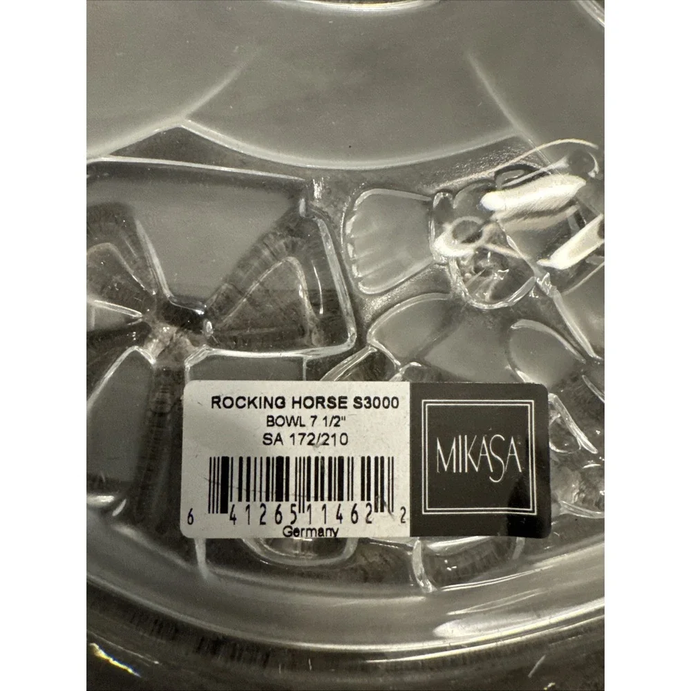 Mikasa Rocking Horse S3000 Crystal Bowl 7.5